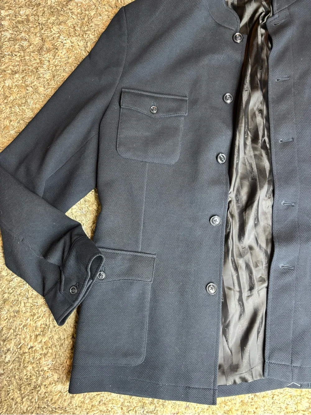 Ben Sherman Navy Collarless blazer